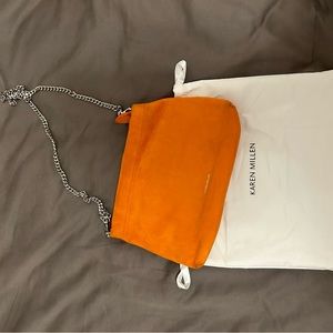 Karen Millen suede leather purse